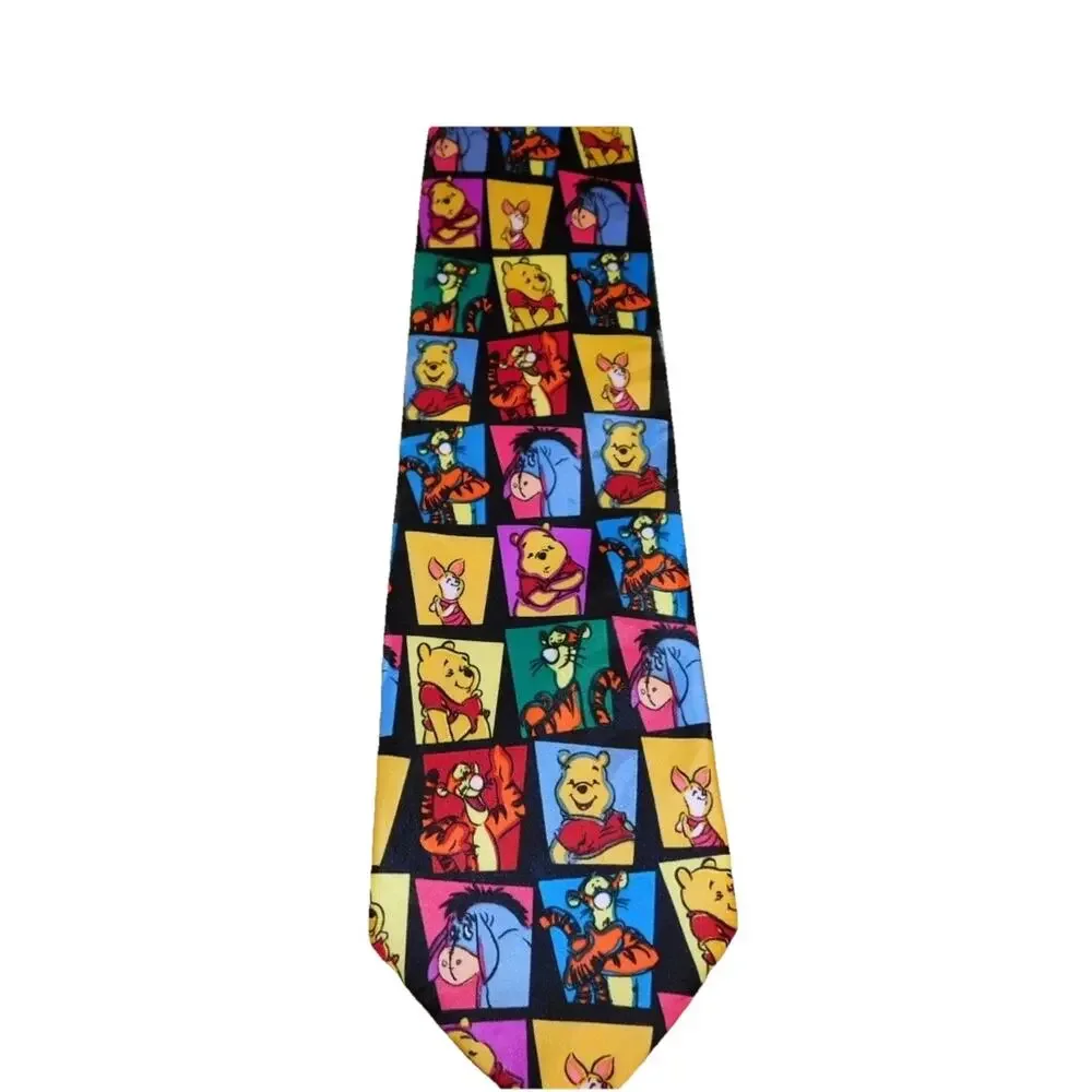 DISNEY Necktie WINNIE THE POOH BEAR AND FRIENDS MULTI COLOR POLYESTER TIE